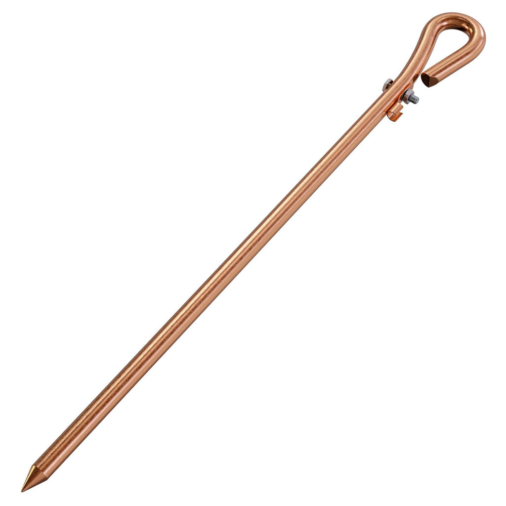 Varilla de Tierra de Cobre 3 Pies | 1/2" | Con Lengüeta para Cable hasta 4 AWG