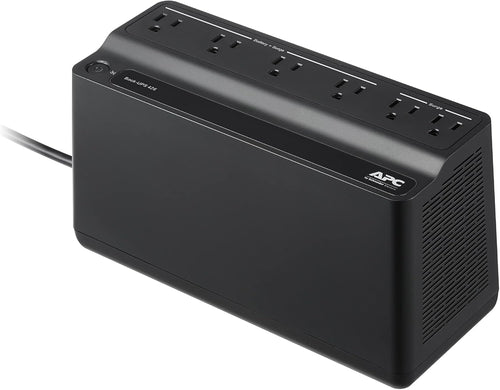APC Protector contra sobretensiones de respaldo de batería de UPS, fuente de alimentación de batería de respaldo de 425VA, BE425M, color negro