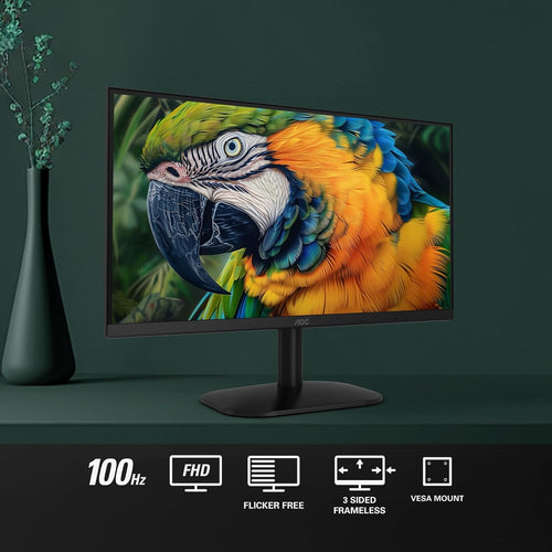 AOC 22B2HM2 - Monitor LED Full HD de 22 pulgadas (1920 x 1080) 100 Hz, sincronización adaptativa, VGA x 1, HDMI x 1, sin parpadeo, modo LowBlue, apto HDR, VESA, inclinación, salida AUX, ecológico