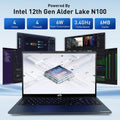 NIMO 15.6 IPS-FHD-Laptop, 16GB RAM 1TB SSD Intel Pentium Quad Core N100, teclado retroiluminado huella digital (Beat a i3-1115G4 hasta 3.4GHz) Computadora para estudiante-hogar WiFi 6 BT5.2 Win 11