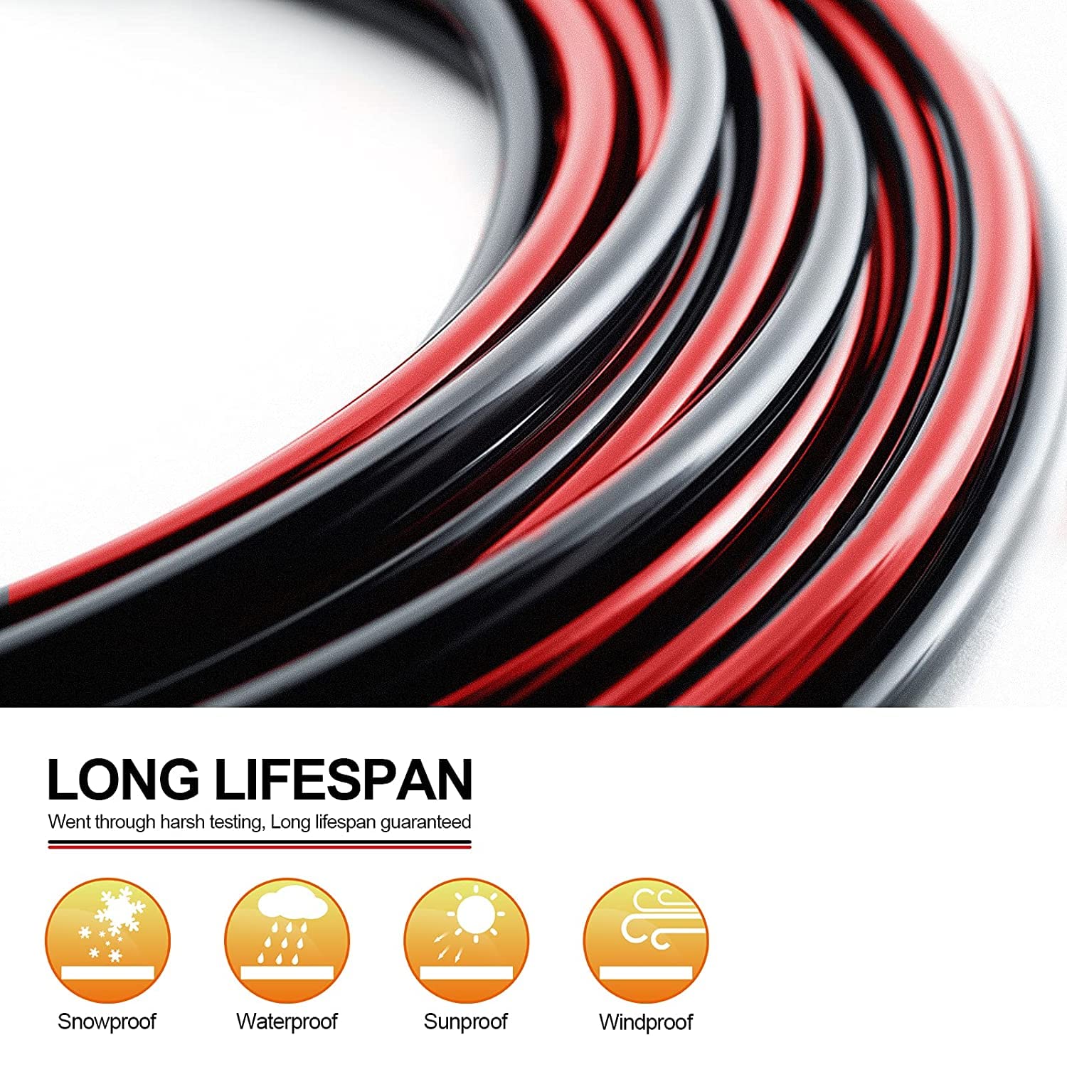 Cable Fotovoltaico de Cobre Estañado 10 AWG | 100 Pies | Negro | Resistente UV