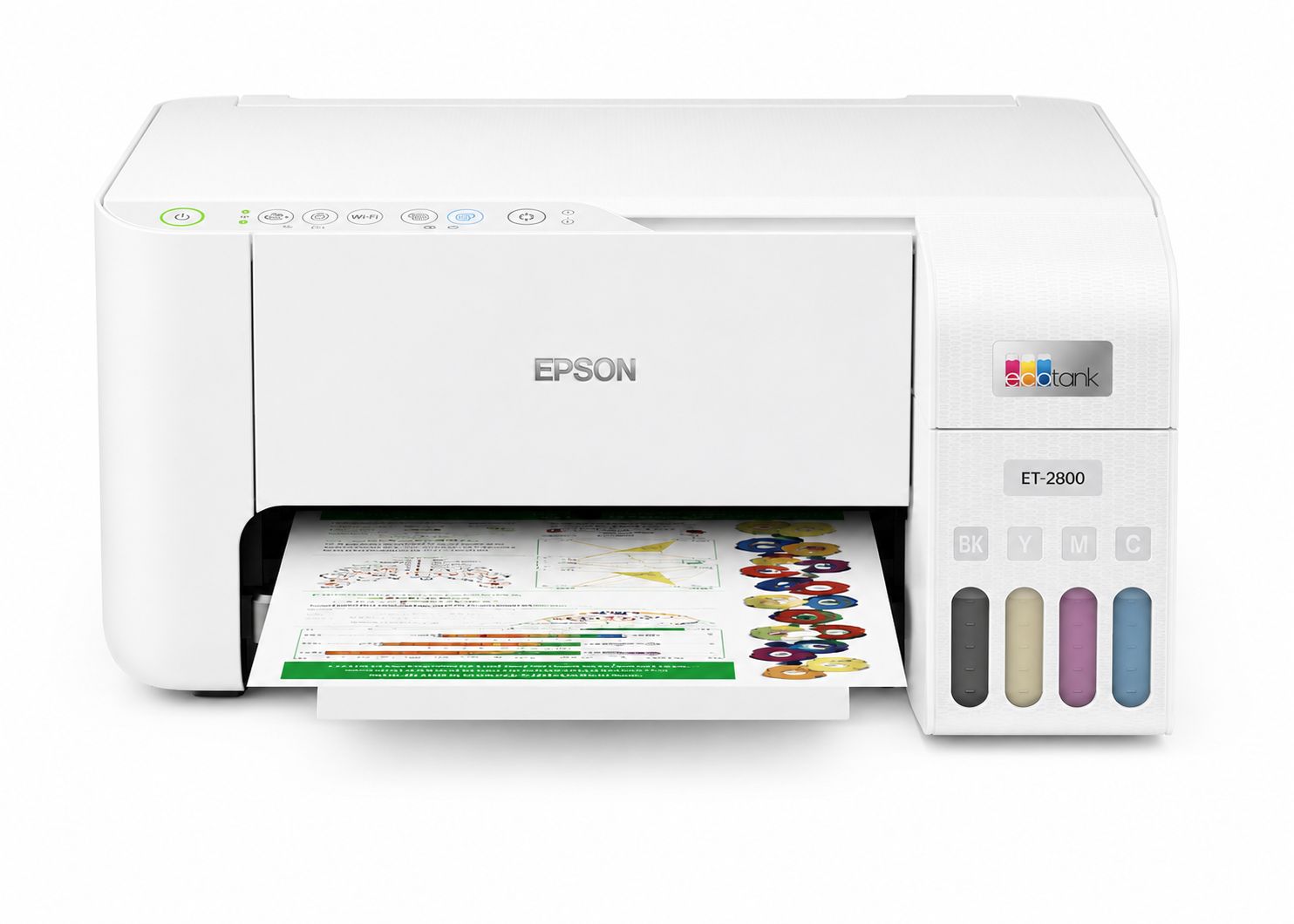 Impresora Epson - EcoTank ET-2800 Wireless Color All-in-One Inkjet Cartridge-Free Supertank Printer - Blanco