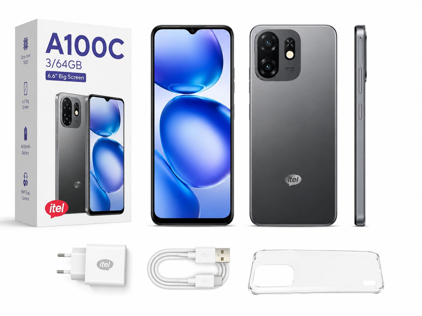 Itel A100C | Smartphone 3GB RAM / 64GB | Desbloqueado