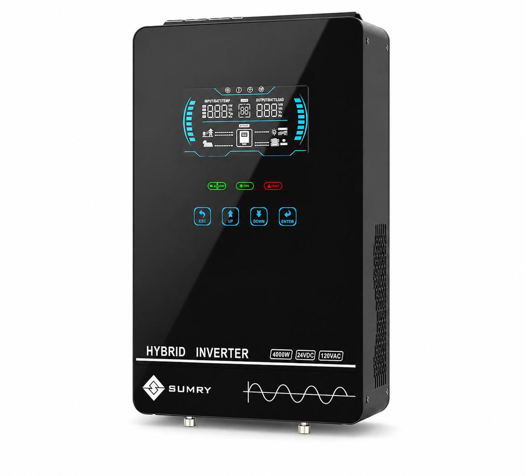 Inversor Solar Híbrido 4000W | MPPT 140A | 24V a 120V | Onda Sinusoidal Pura | Pantalla LCD | SUMRY